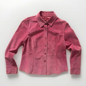 Bernardo Genuine Leather Jacket Womens 10p Hot Pink Motorcycle Bomber Minecraft